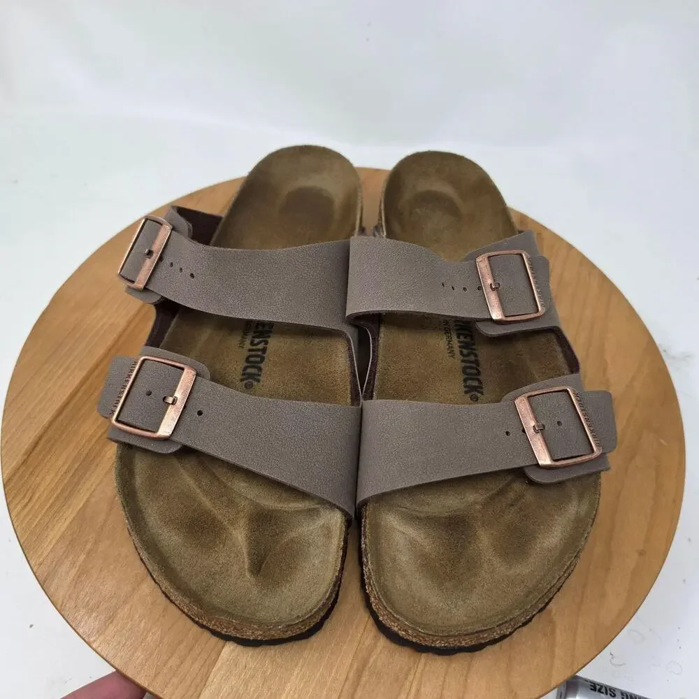 Birkenstock Sandals Mens 11 Arizona Brown Slide Buckle Casual Summer Preppy